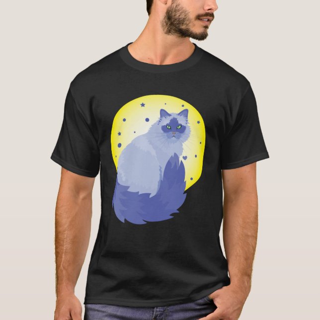 cute cat  colorful of a blue kitten T-Shirt (Front)