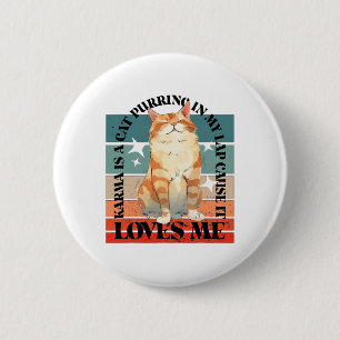 Cute Cat Comma - La Kamala Harris For President Button