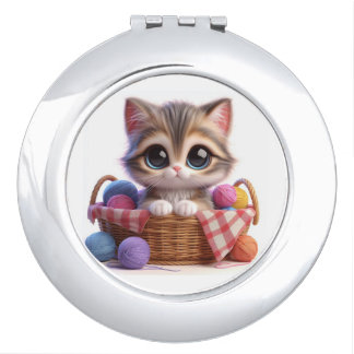 Cute Cat Compact Mirror