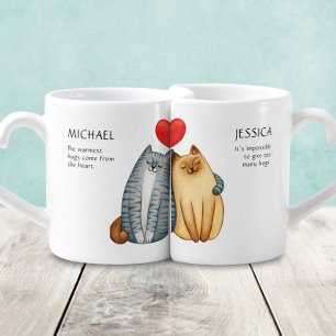 Cute Cat Couple Funny Valentine's Lovers' mug