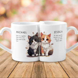 Cute Cat Couple Funny Valentine's Lovers' mug
