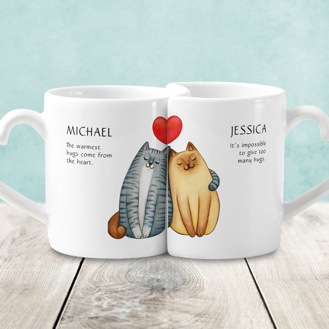Cute Cat Couple Funny Valentine's Lovers' mug (Creator Uploaded)