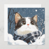 Cute cat cozy winter snow (Front/Back)