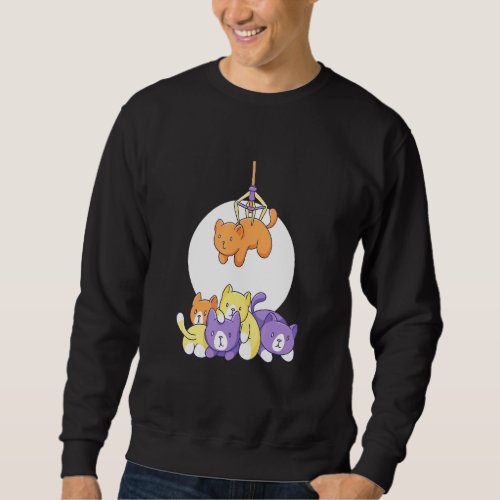Cute Cat Crane Claw Machine Cats  Sweatshirt