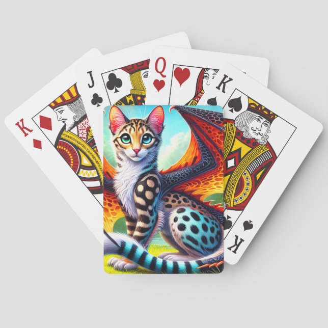 Cute Cat Creature Poker Cards (Back)