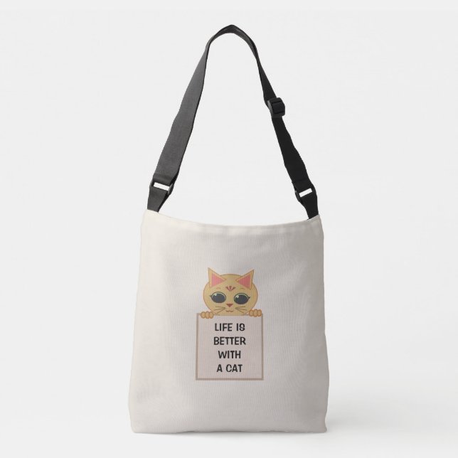Cute Cat Crossbody Bag (Front)