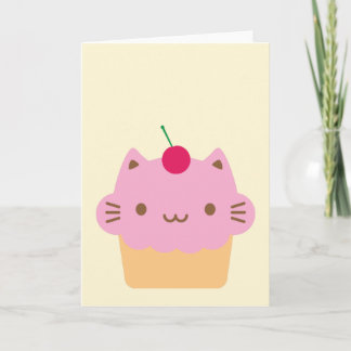 Cute Cat Cupcake Card