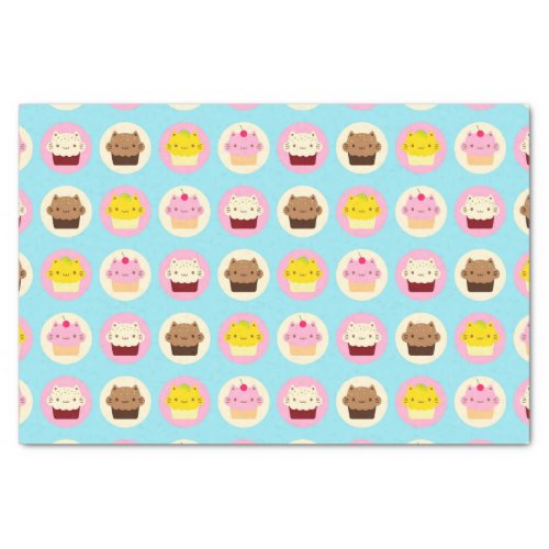 Cute Cat Cupcakes Tissue Paper