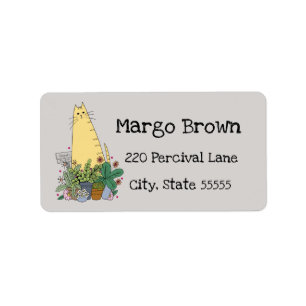 Cute Cat Custom Address Label
