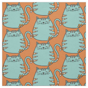 Cute Cat custom color fabric