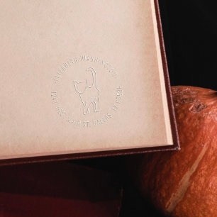 Cute Cat Custom Name Library Book Embosser