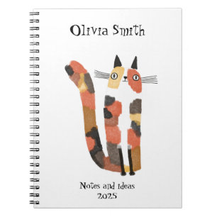 Cute Cat Custom Notebook – Personalized Cat Lover