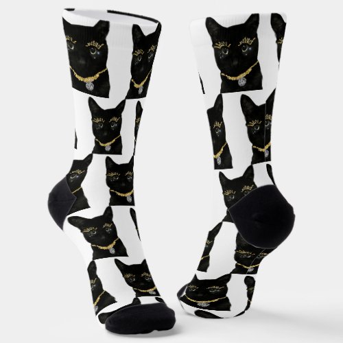 Cute Cat Custom Pet Photo Socks