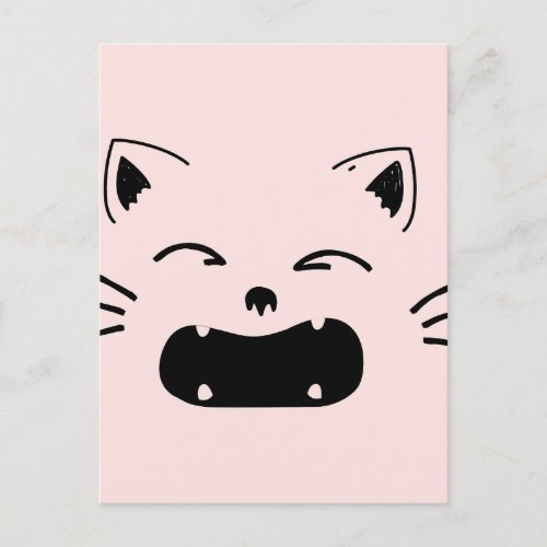 Cute cat design  Adorable feline artwork Postcard