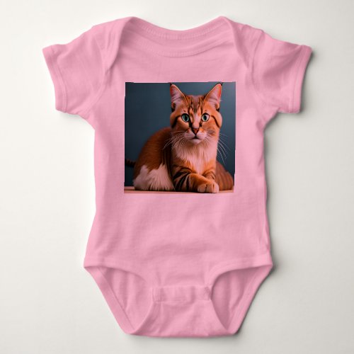 Cute Cat Design Babay Child T_Shirt Baby Bodysuit
