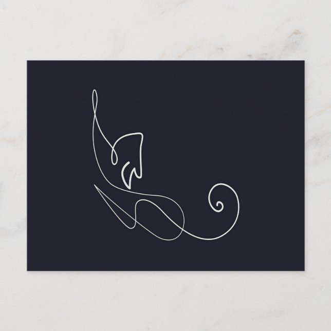 Cute Cat Design | Cat Lovers  Announcement Postcard (Front)