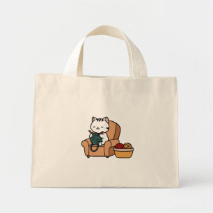 cute cat design cats lovers design mini tote bag