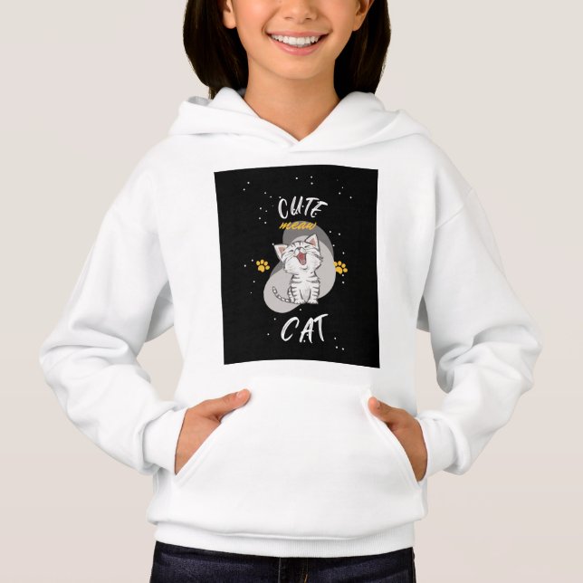 Cute CAT design Hoodie (Front)