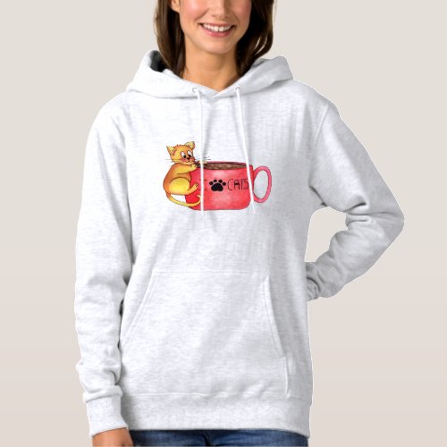 cute cat design i heart cat love kitty pet cat hoodie