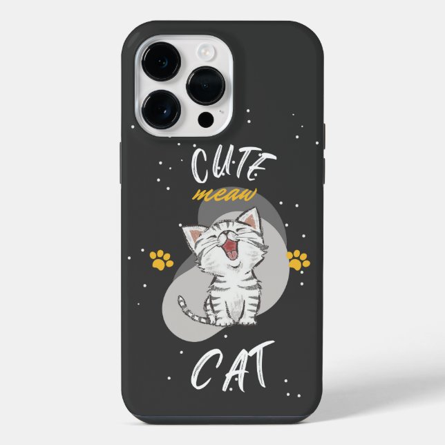Cute CAT design Iphone Case (Back)