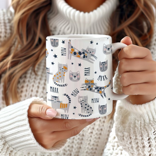 Cute Cat Design Mug, Cat Themed Coffee Mug, Giant Coffee Mug (Creator Uploaded)