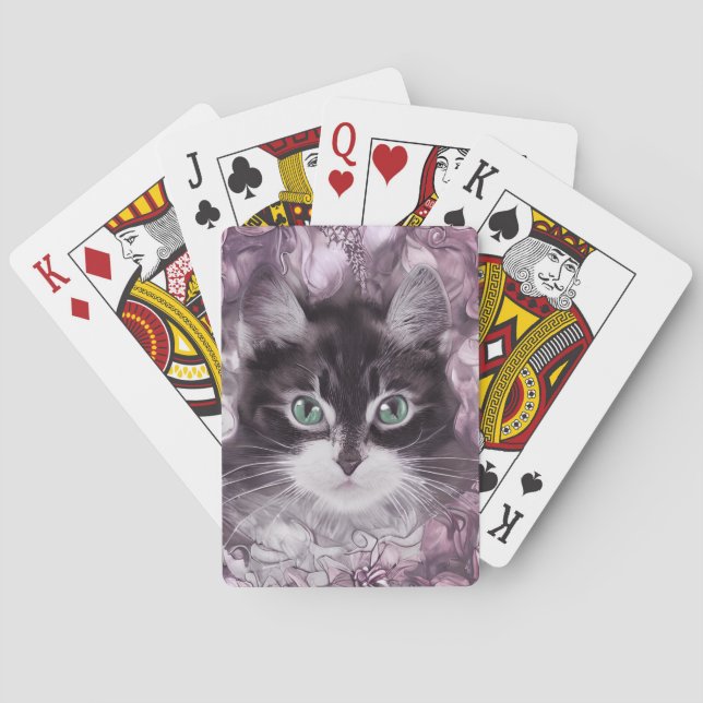 Cute Cat Design Playing Cards. Poker Cards (Back)