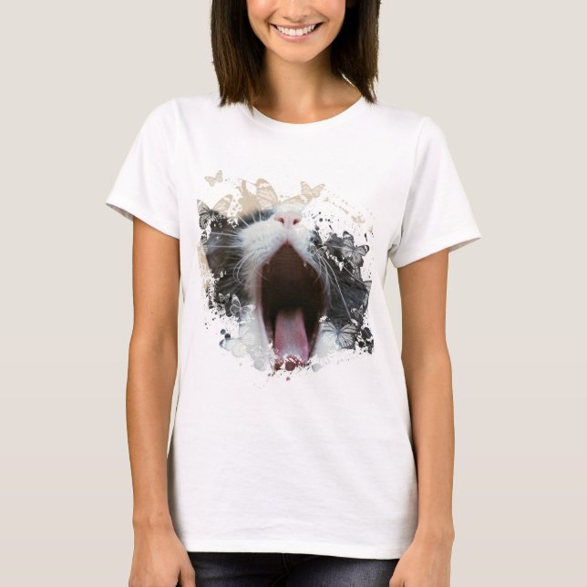 Cute Cat Design T-Shirt (Front)