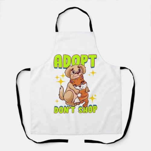 Cute Cat Dog Adopt Don t Shop Apron