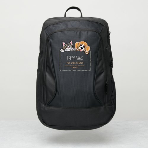 Cute Cat  Dog Pet Veterinary Grooming Boarding Port Authority Backpack