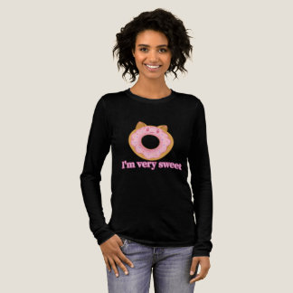 Cute Cat Donut Face Design Tri-Blend Shirt