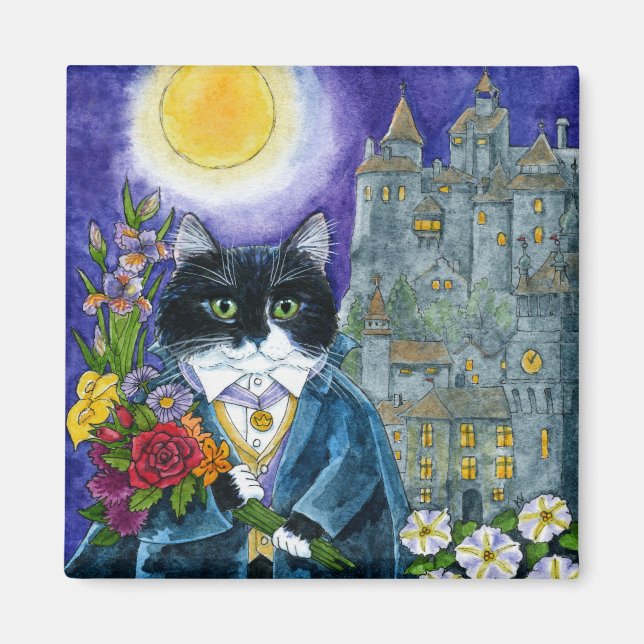 Cute Cat Dracula Vampire Nosferatu magnet (Front)