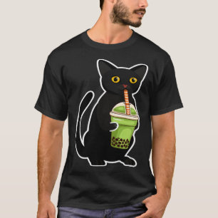 Cute Cat Drinking Tea  Tea  Costume Tea T-Shirt
