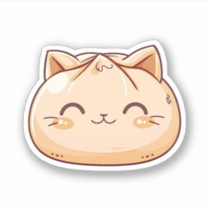 Cute Cat Dumpling Sticker