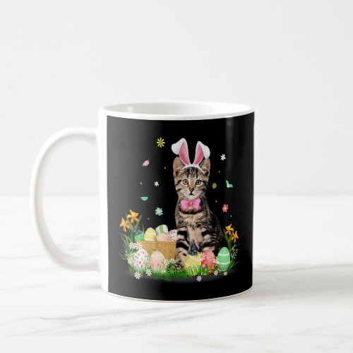 Cute Cat Easter Day Bunny Eggs Costume  Mens Women Coffee Mug