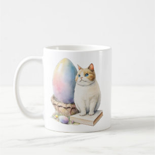 Cute Cat Easter Egg Happy Easter Day, Easter Cat Coffee Mug