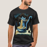 Cute Cat Eating Spaghetti Johannes Vermeer Style M T-Shirt