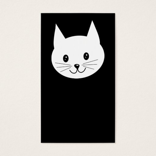 Customizable Cute Cat Face. Business Card