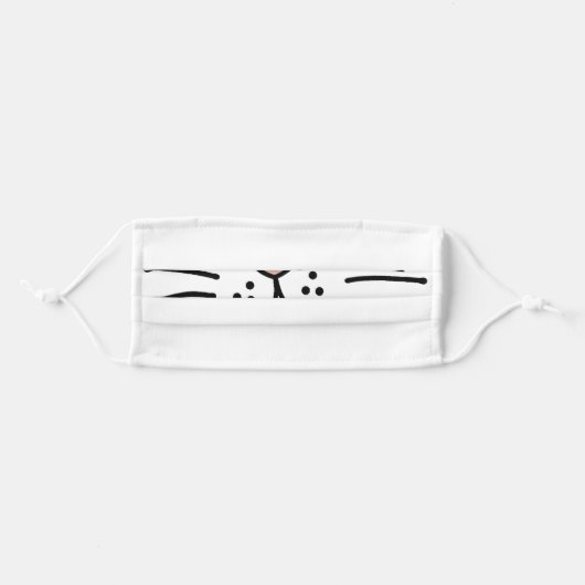 Cute Cat Face Adult Cloth Face Mask (Front, Folded)
