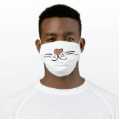 Cute Cat Face Adult Cloth Face Mask (Worn)