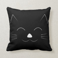 Cute Cat Face black