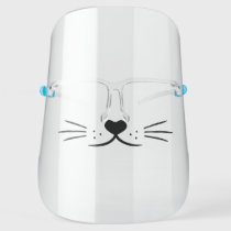 Cute Cat Face Cartoon Face Shield