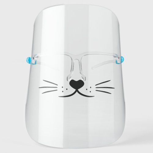 Cute Cat Face Cartoon Face Shield