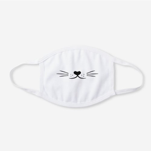 Cute Cat Face Cartoon Reusable Cotton Face Mask