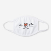 Cute Cat Face Cartoon White Cotton Face Mask (Front)