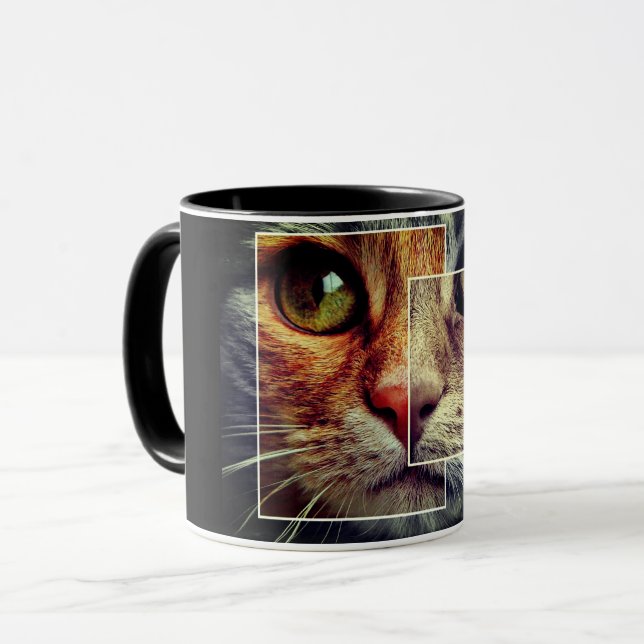 Cute Cat Face Collage Mug (Front Left)
