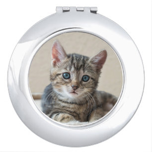 Cute Cat Face Compact Mirror