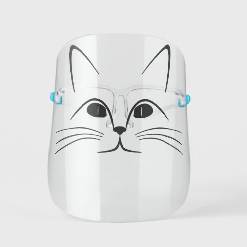 Cute Cat Face Kids Face Shield