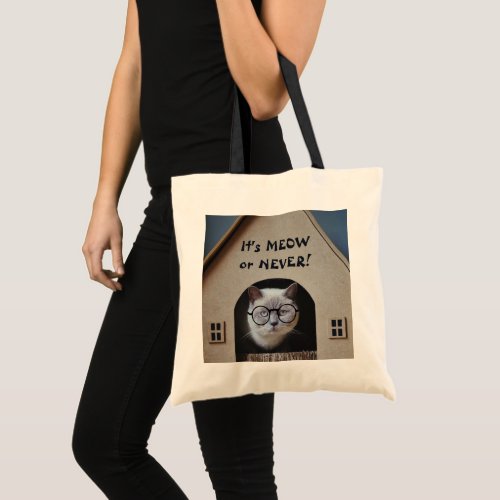Cute Cat Face Funny Kitty Whimsical Adorable Pets Tote Bag