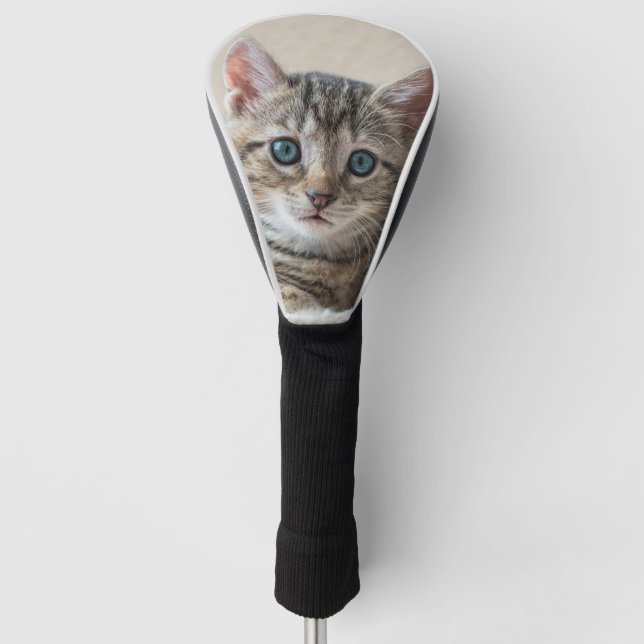 Cute Cat Face Golf Head Cover (Front)