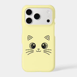 Cute Cat Face Iphone 18 Pro Case